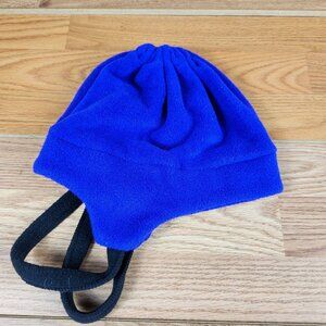 Polartec Series 00 Blue Fleece Beanie Hat With Black Tie Vented